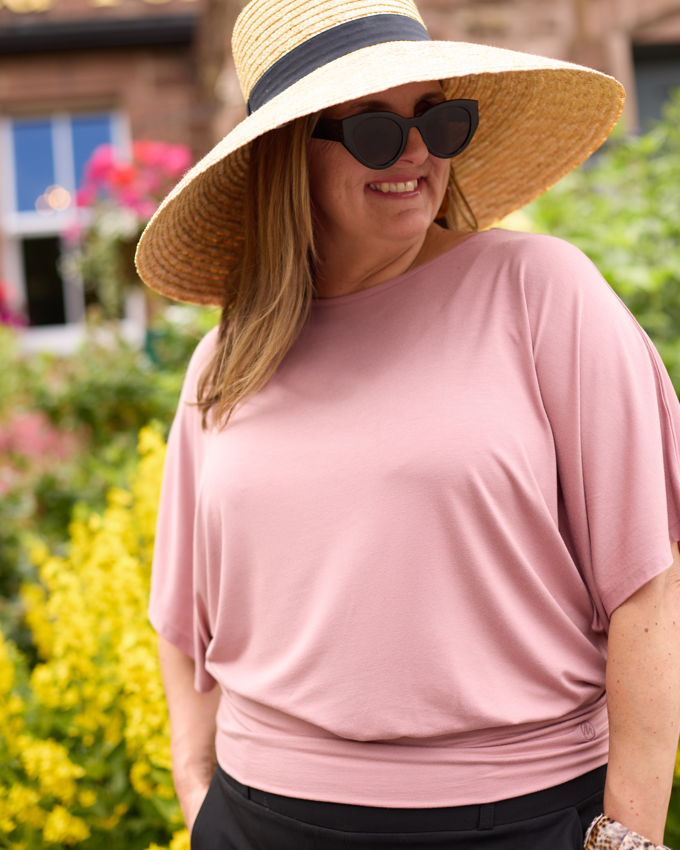 Top de jersey con mangas estilo kimono de Nico