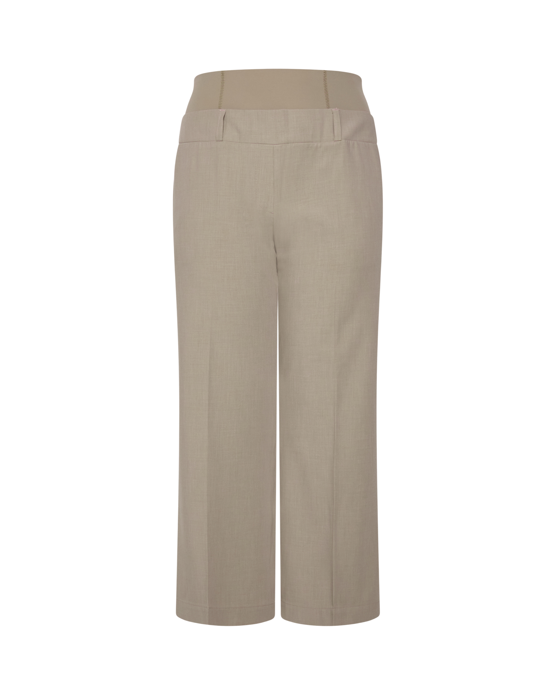 High-waisted stretch trouser on a white background