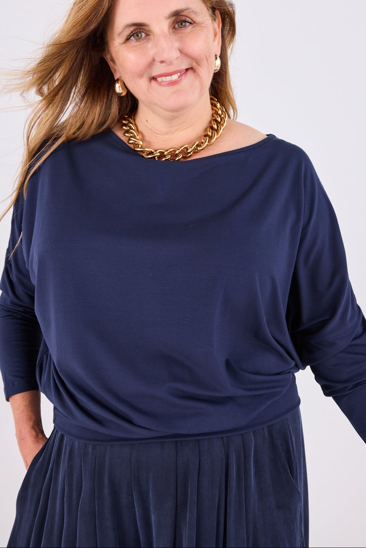 Dark teal Aimee top