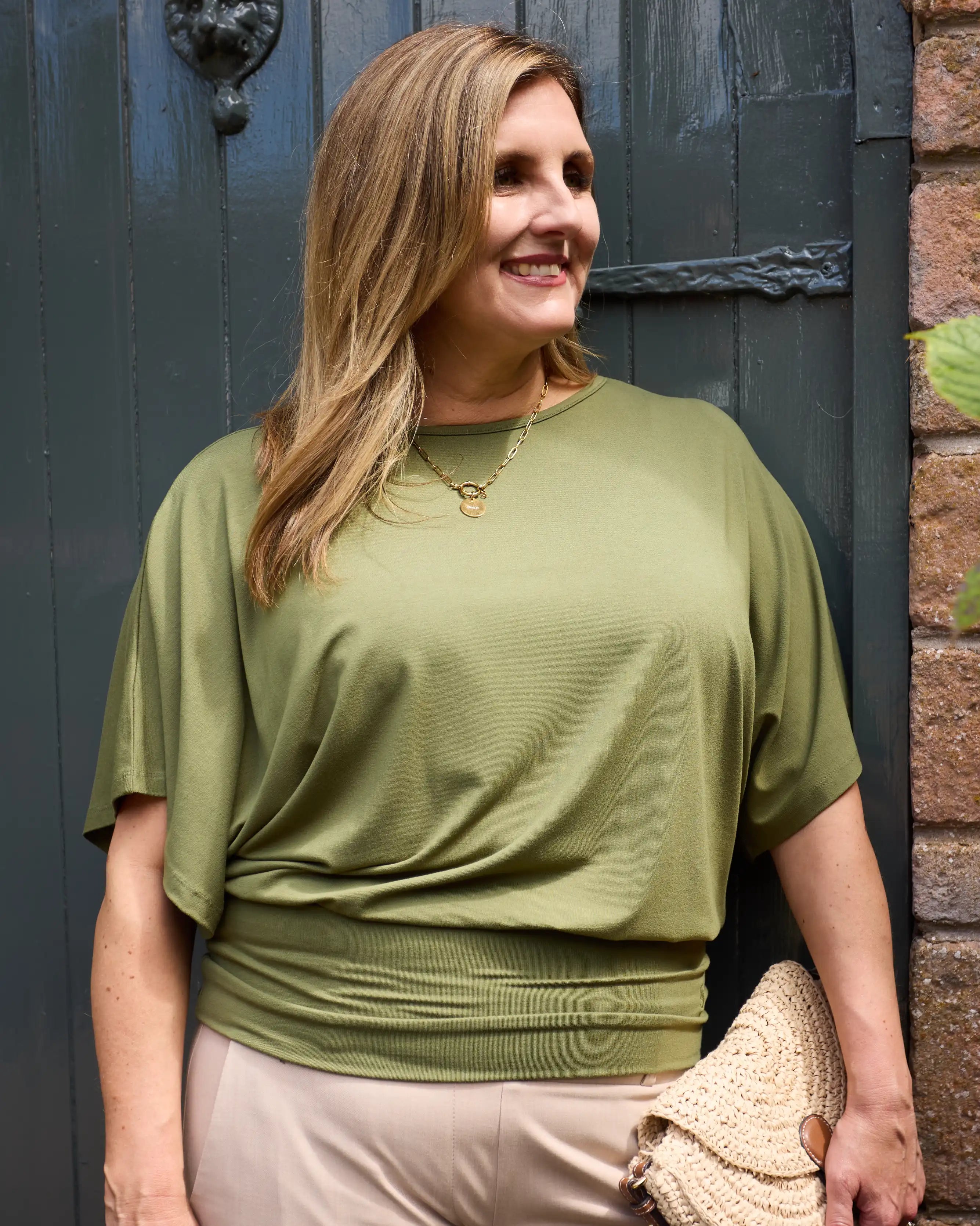 Top de jersey con mangas estilo kimono de Nico