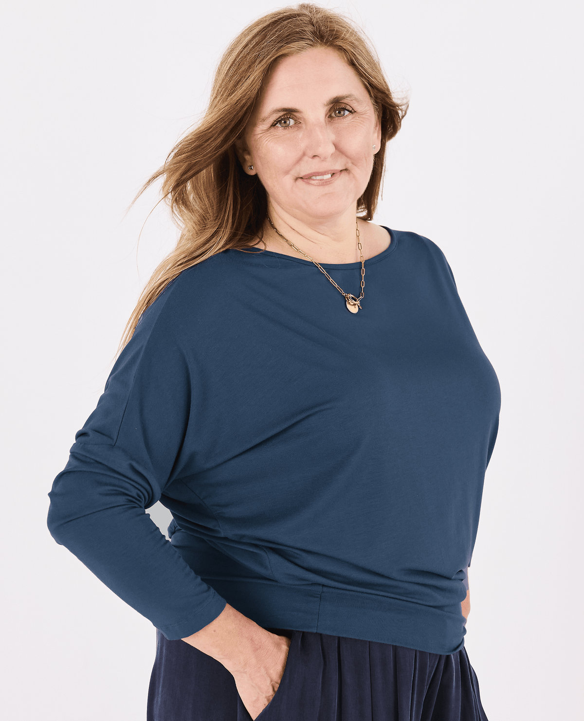 Aimee Batwing Top - Dark Teal -Women's top - Melyr