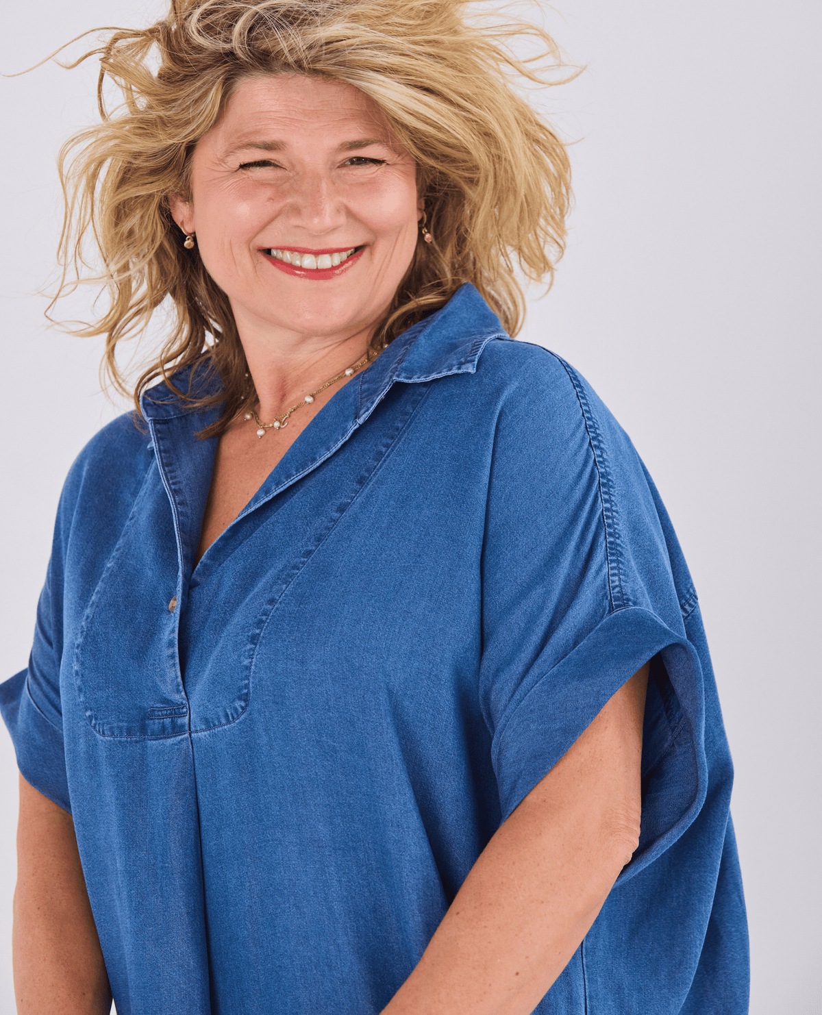 Alessia Midi Shirt Dress - Chambray -dresses - Melyr