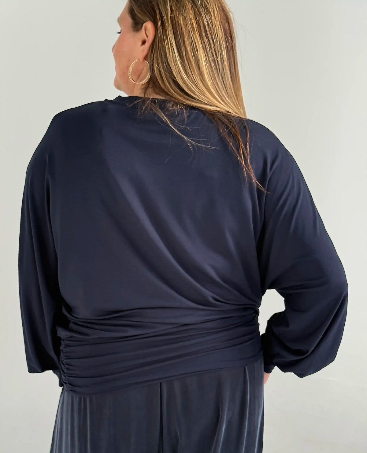 Vivienne Batwing V Neck - Navy -Women's top - Melyr