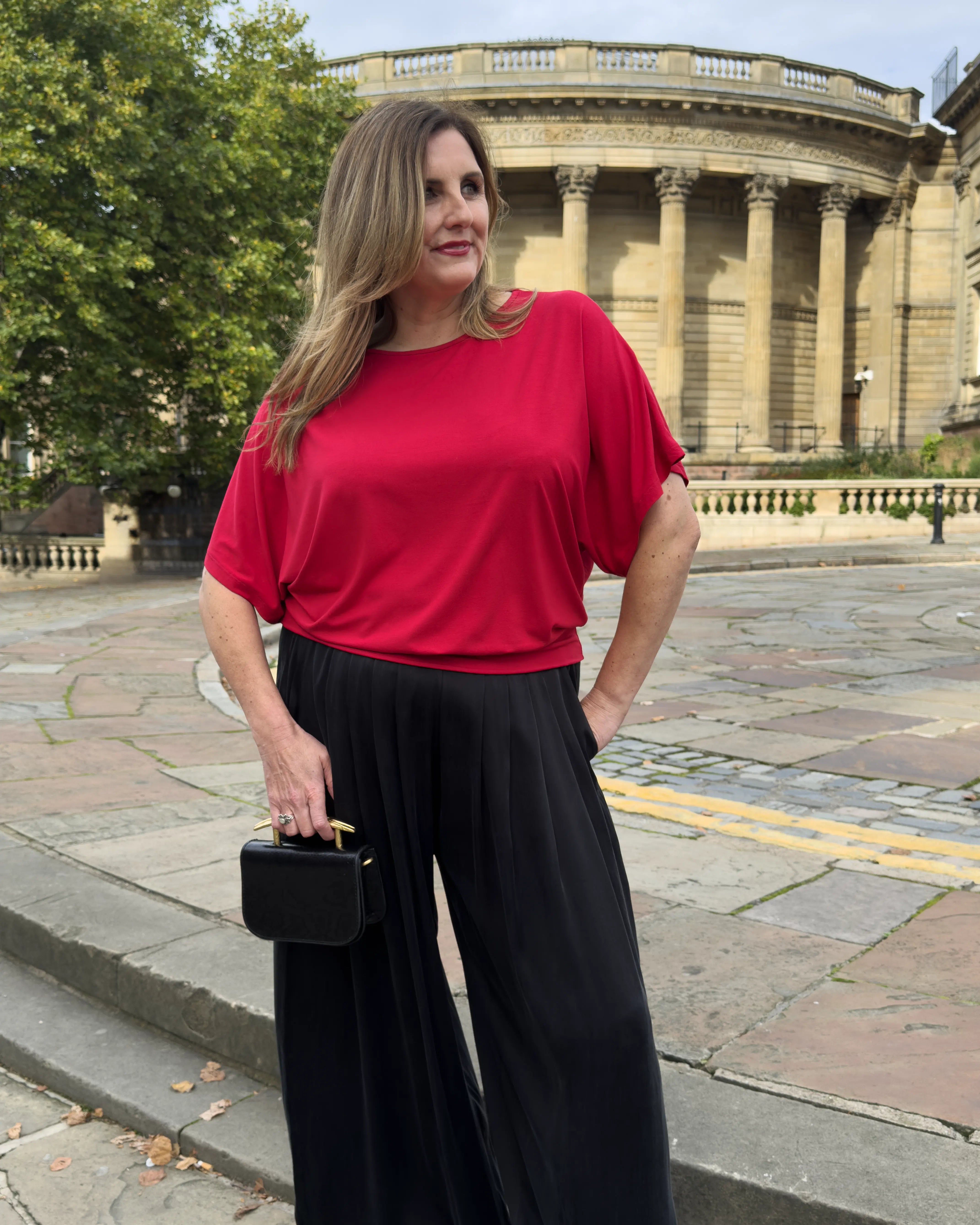 Top de jersey con mangas estilo kimono de Nico