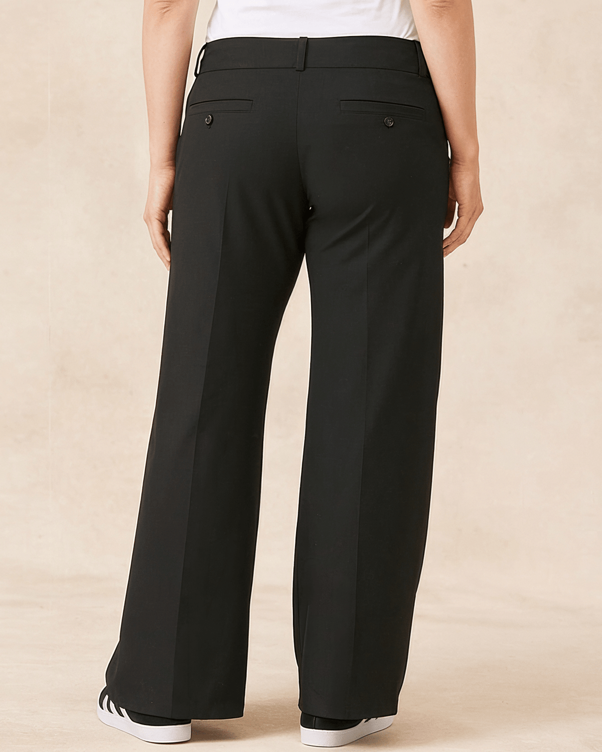 Amalfi MELYRFLEX Stretch Trouser - Black -Trouser - Melyr wide-leg trouser, stretch trouser, black trouser