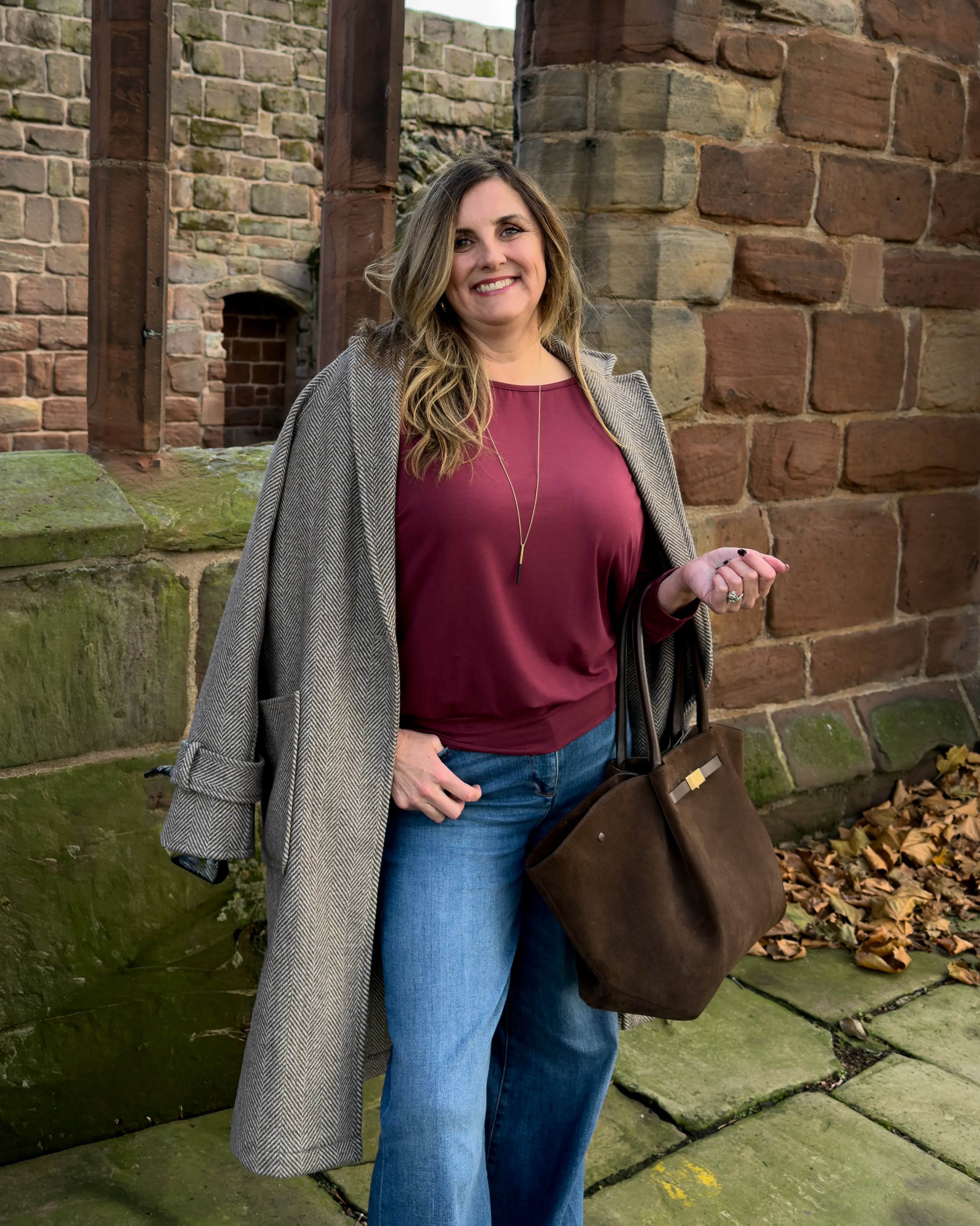 Coco Tailored Herringbone Coat