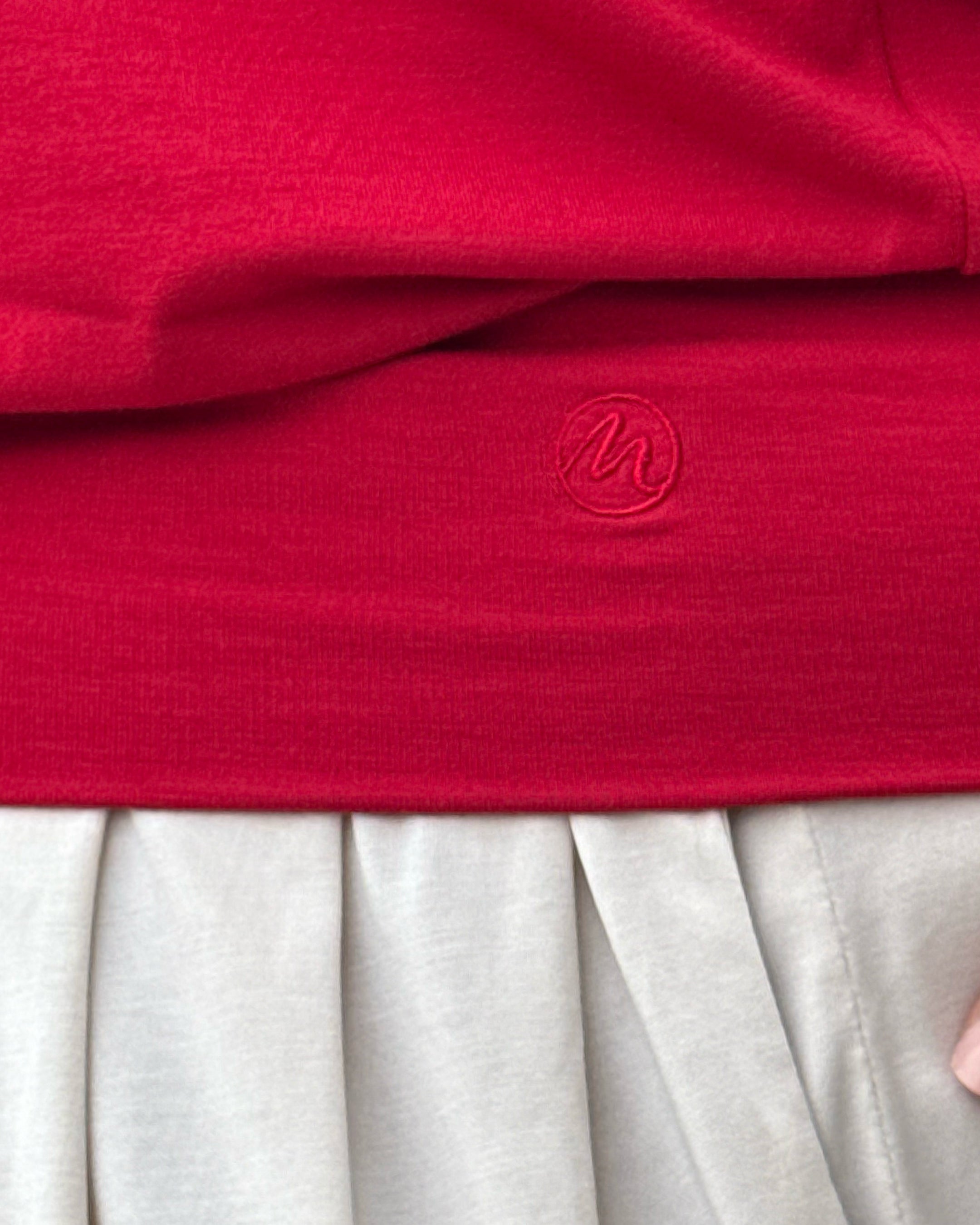 Nico Kimono Sleeve Jersey Top - Lipstick Red