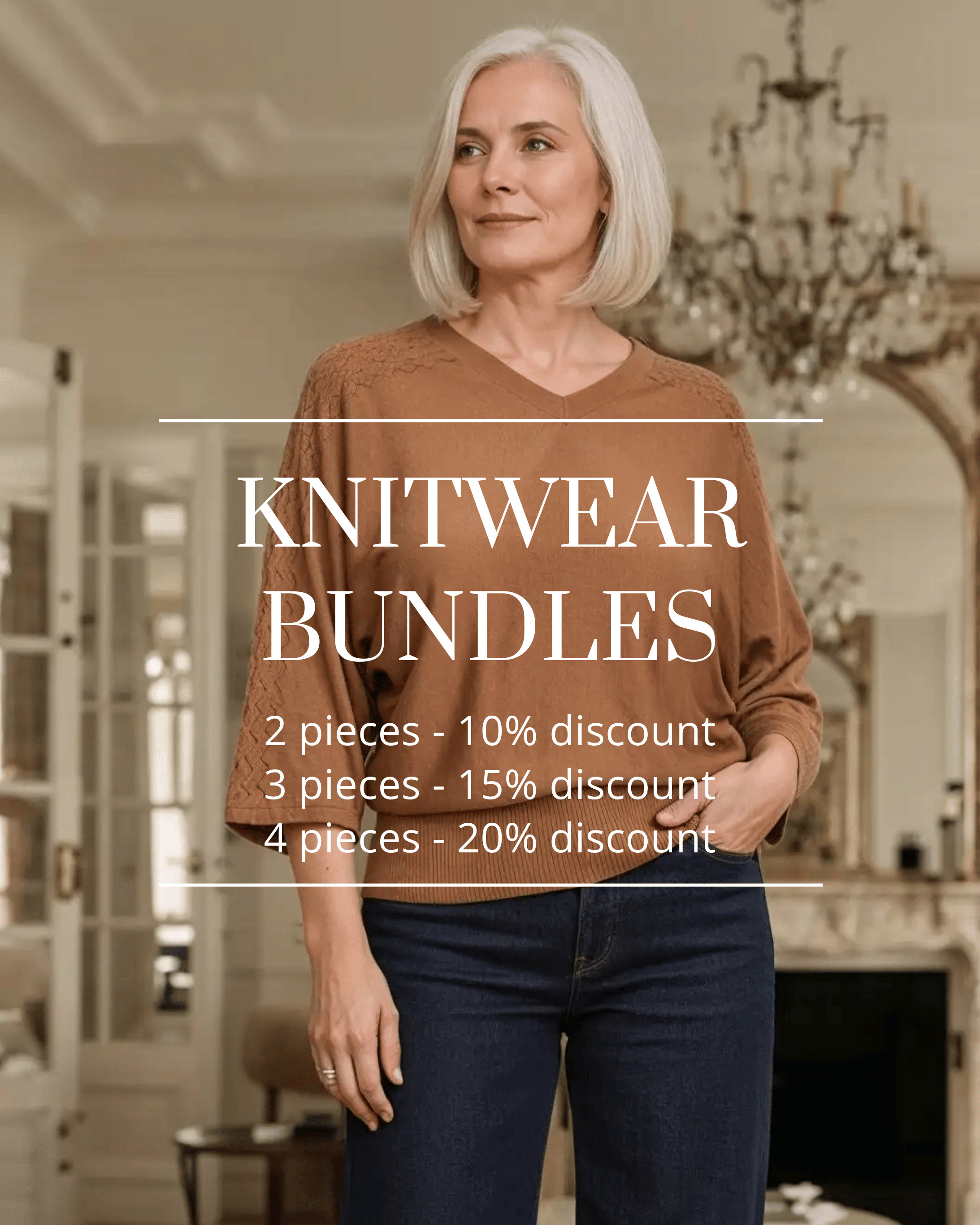 Top de punto con escote en V 100 % tencel de Harper