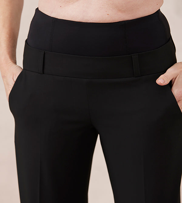 Amalfi MELYRFLEX High-Waisted Stretch Palazzo Trouser - Black