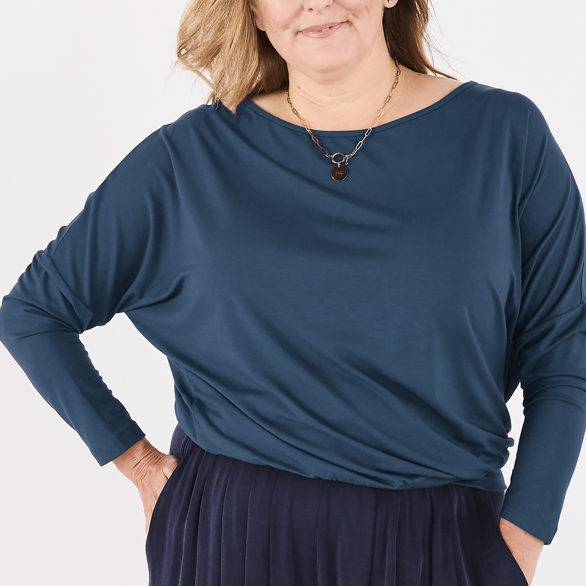 Aimee Batwing Top - Dark Teal -Women's top - Melyr