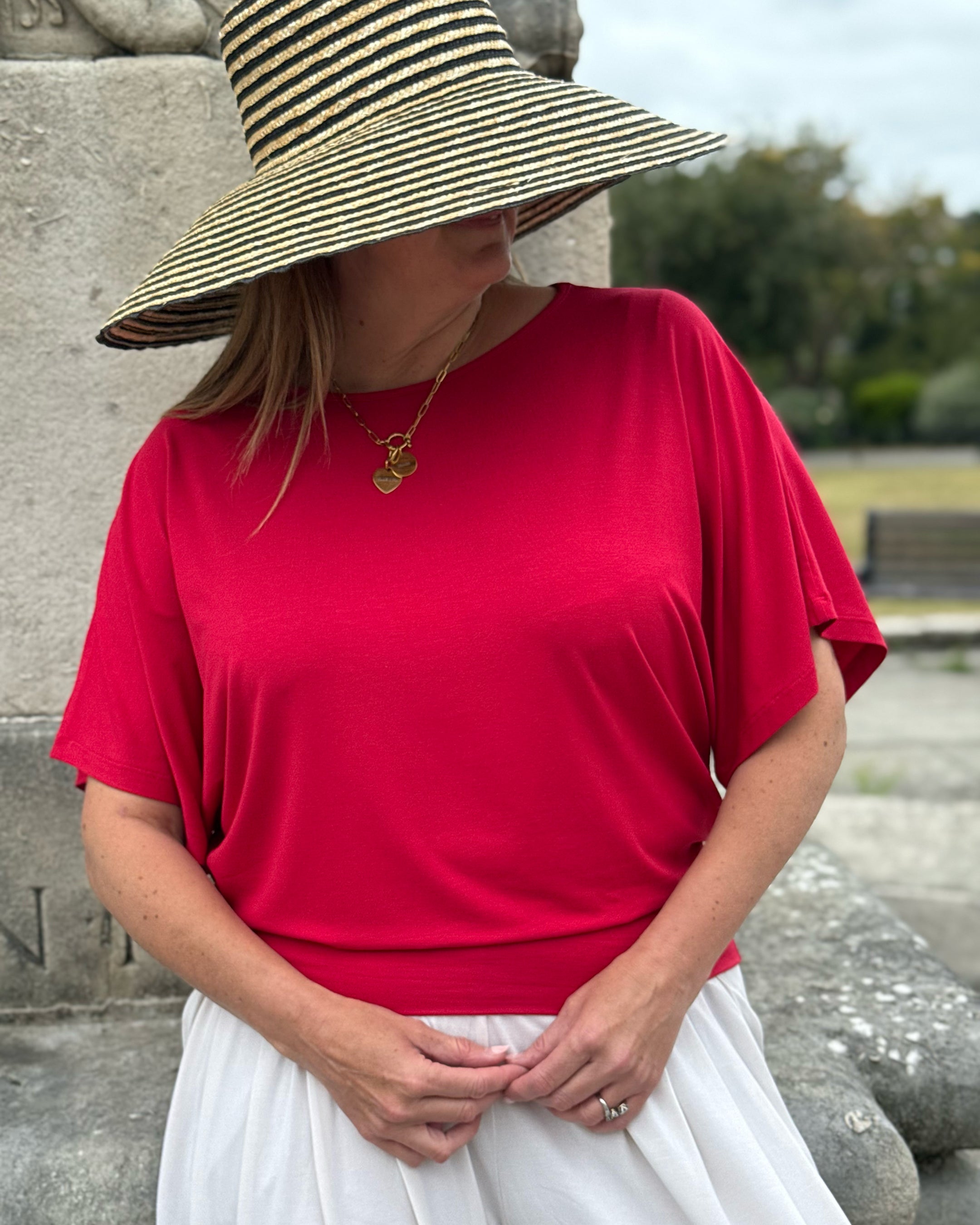 Top de jersey con mangas estilo kimono de Nico