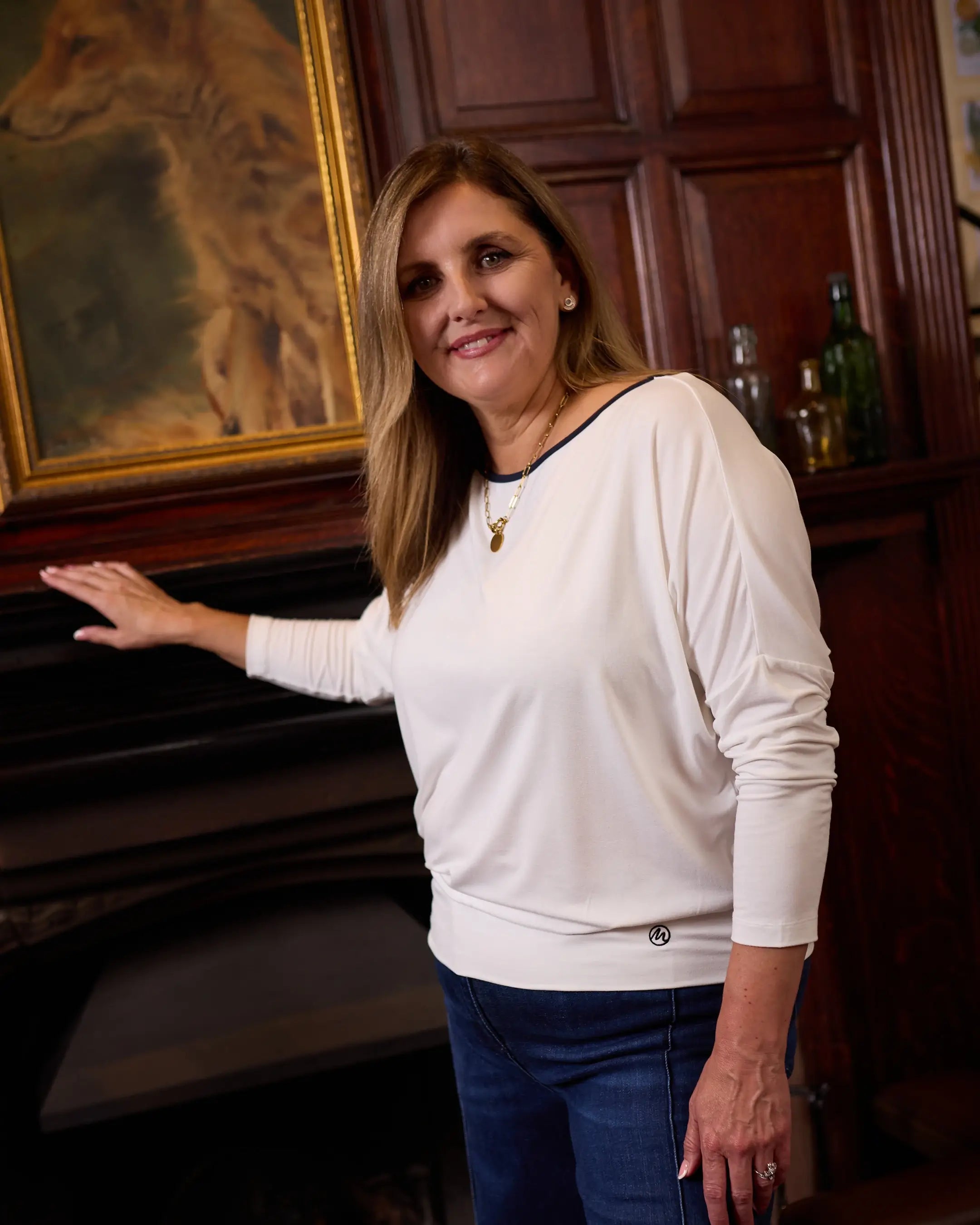 Blusa relajada con mangas murciélago de Aimee 